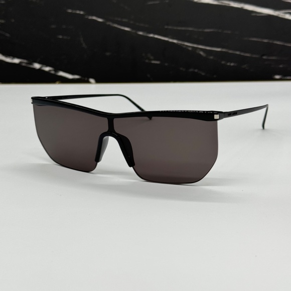 NEW SL 519 MASK 001 SAINT LAURENT BLACK OVERSIZED SL519 001 WOMEN SUNGLASSES - Picture 5 of 11